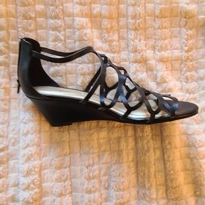 Dexflex Comfort Viola Wedge Sandals, Black, 11M